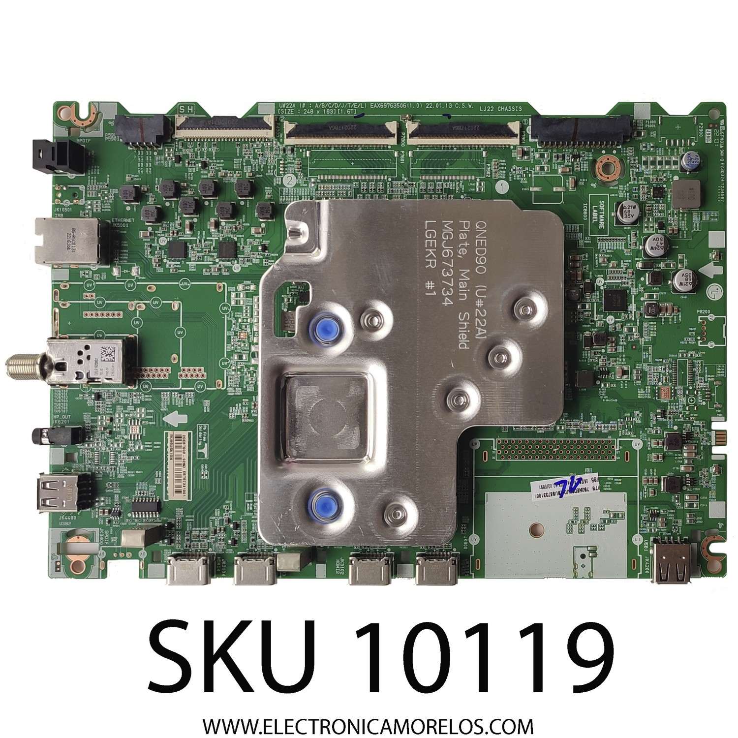 MAIN PARA TV LG / NUMERO DE PARTE EBT67331001 / EAX69763506(1.0) / PANEL NC750EQH-ABLH1 / DISPLAY HV750QUB-E7F / MODELO 75QNED80UQA.BUSGLKR	